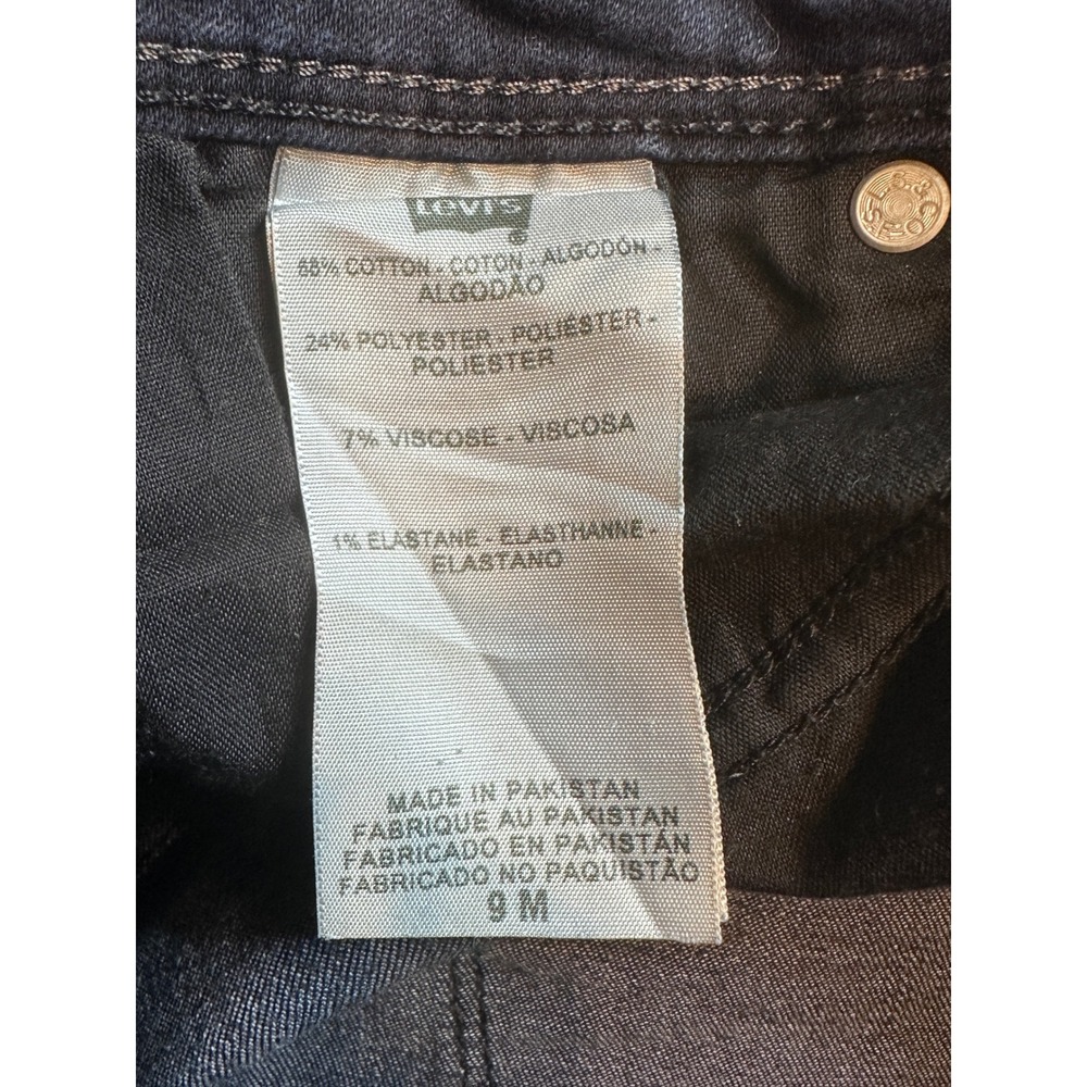 Vintage Levis Skinny Jeans Womens 9M Dark Wash Indigo Stretch Denim Low Rise Y2K - Picture 3 of 16
